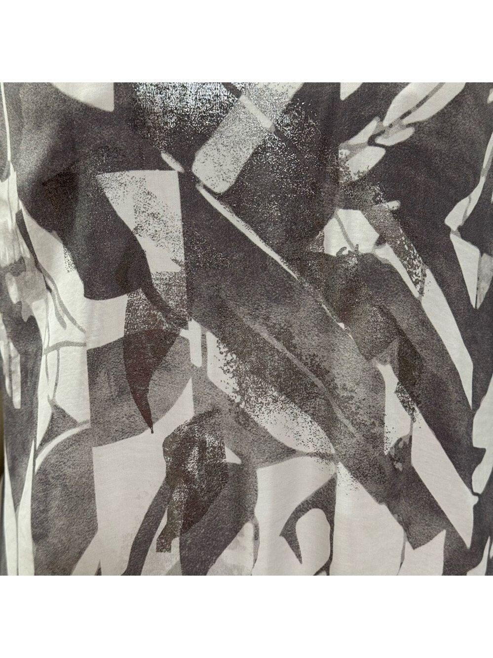 Rabe Botanical Print Metallic T-Shirt, Grey and white - Picture 3 of 9